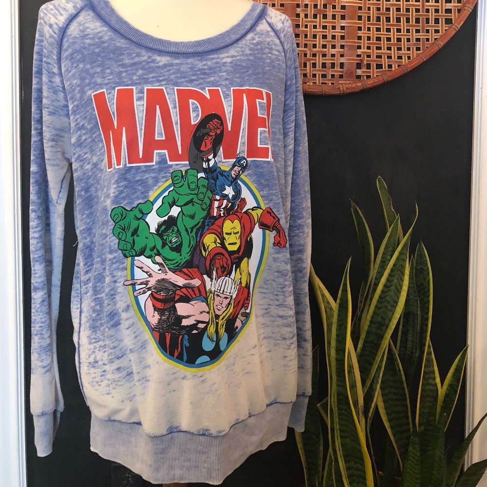 Marvel Blue Shirt with Zipper